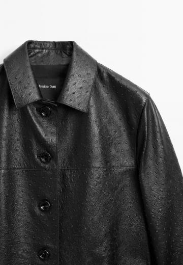 Кожаное пальто