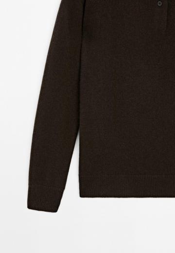 Пуловер с воротником поло