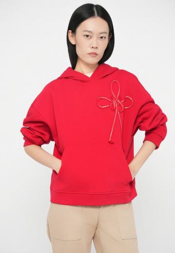 Пуловер с капюшоном