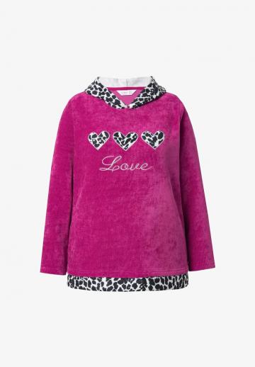 Пуловер с капюшоном