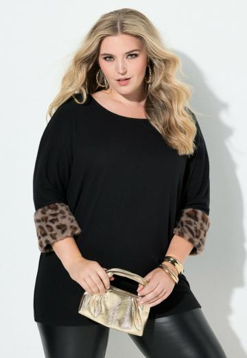 Пуловер с рукавом три четверти