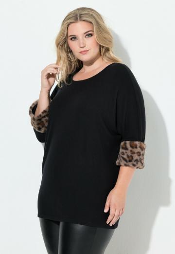 Пуловер с рукавом три четверти