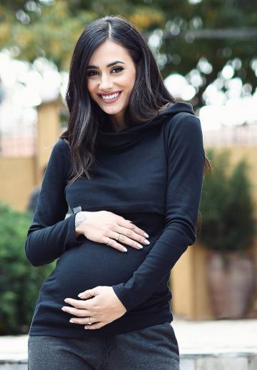 Пуловер с капюшоном