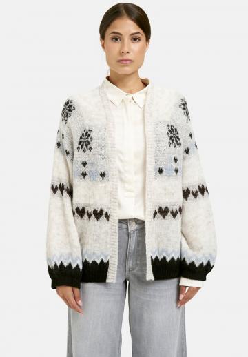 Жаккардовая вязаная кофта