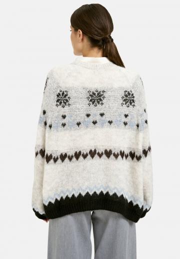 Жаккардовая вязаная кофта