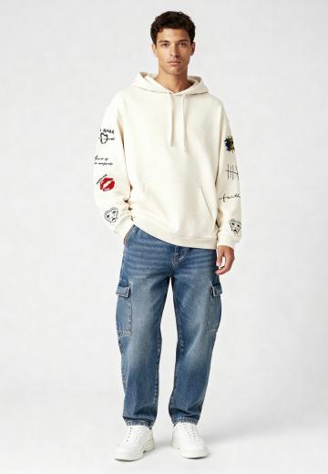 Пуловер с капюшоном