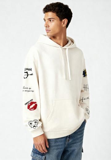 Пуловер с капюшоном