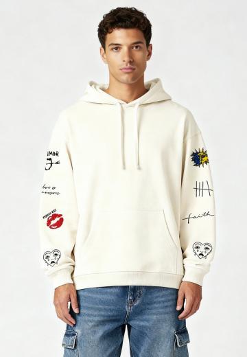 Пуловер с капюшоном