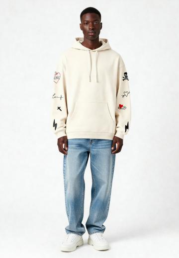 Пуловер с капюшоном