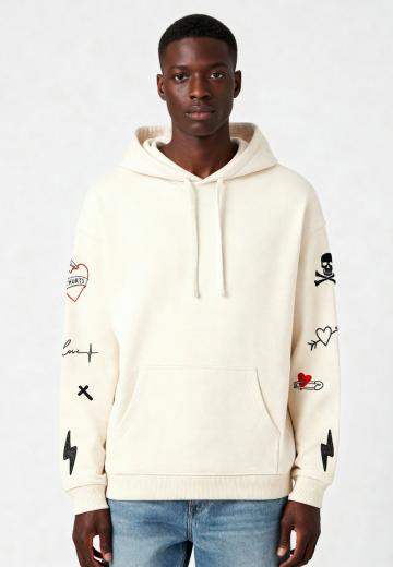 Пуловер с капюшоном