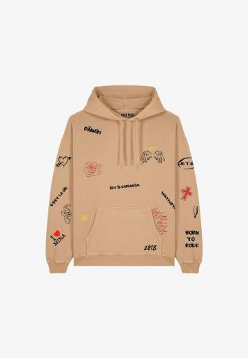 Пуловер с капюшоном