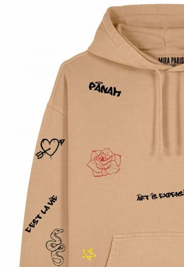 Пуловер с капюшоном