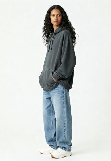 Пуловер с капюшоном