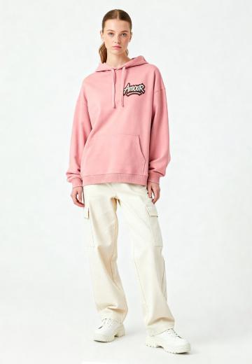 Пуловер с капюшоном