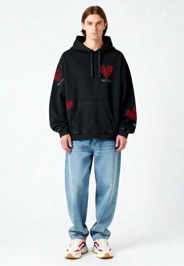 Пуловер с капюшоном