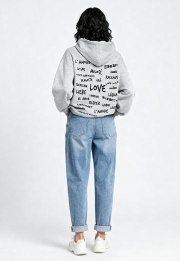 Пуловер с капюшоном