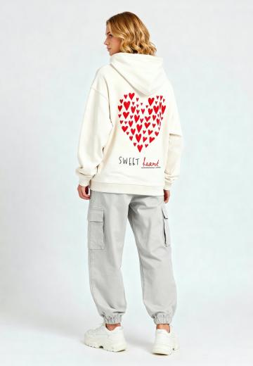 Пуловер с капюшоном