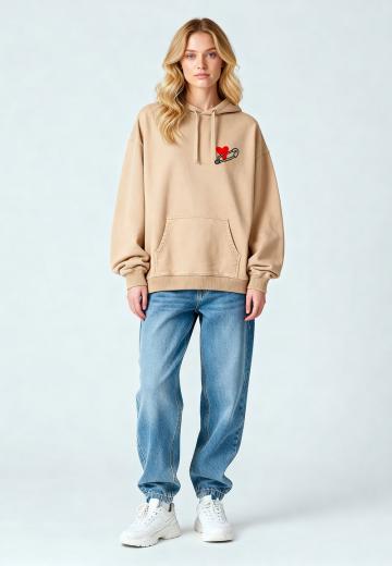 Пуловер с капюшоном