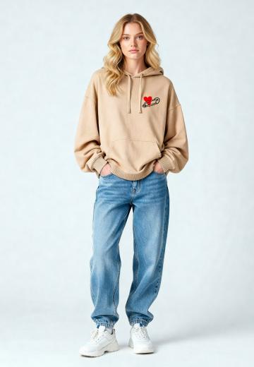 Пуловер с капюшоном