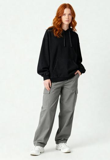 Пуловер с капюшоном