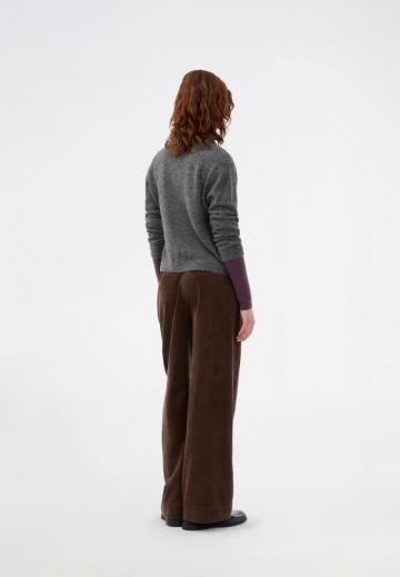 Пуловер с воротником поло