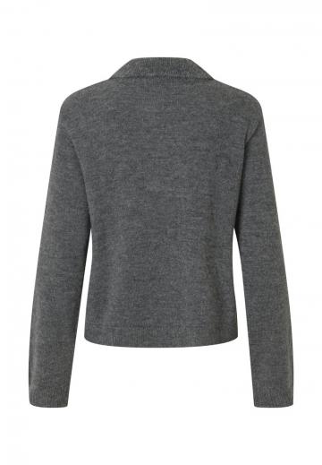 Пуловер с воротником поло