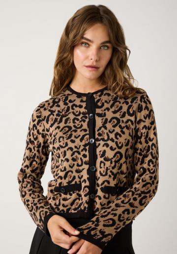 Жаккардовая вязаная кофта