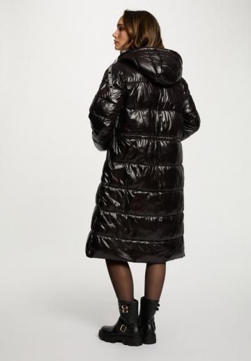 Пальто из искусственной кожи