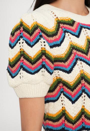 Пуловер с коротким рукавом