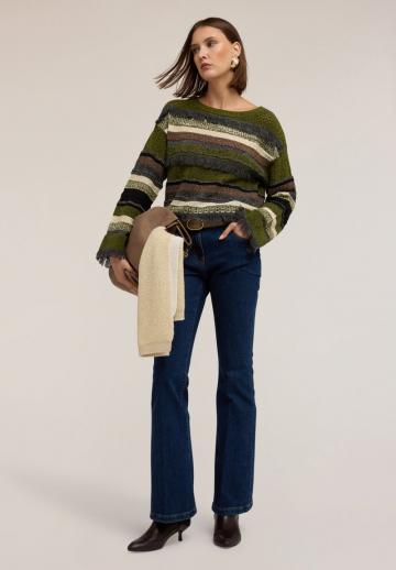Пуловер в полоску