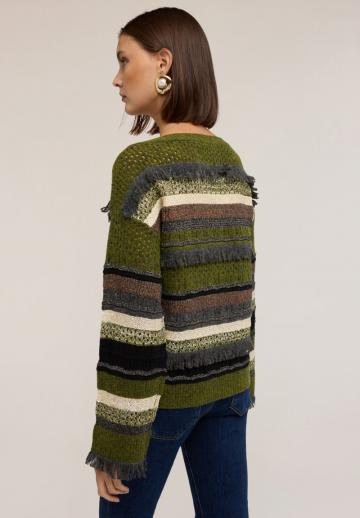 Пуловер в полоску