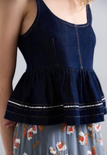 Джинсовая блузка