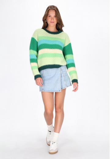 Пуловер в полоску