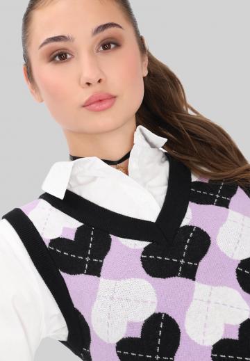 Пуловер без рукавов