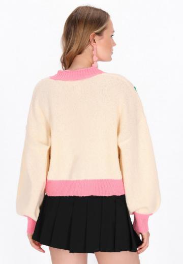 Жаккардовая вязаная кофта