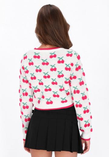 Жаккардовая вязаная кофта