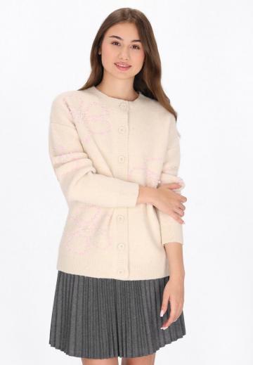 Жаккардовая вязаная кофта