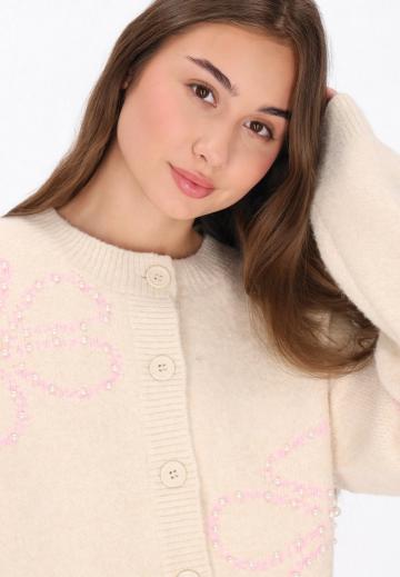 Жаккардовая вязаная кофта