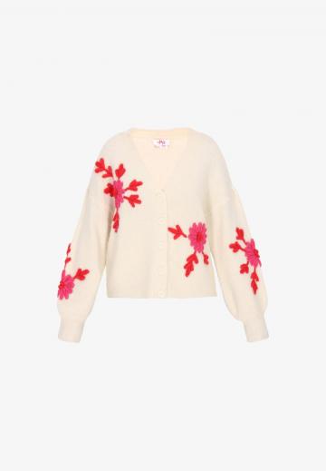 Жаккардовая вязаная кофта