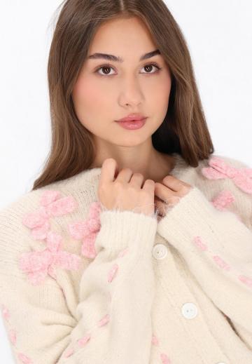 Жаккардовая вязаная кофта