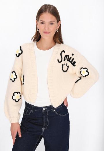 Жаккардовая вязаная кофта