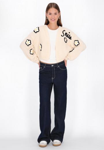 Жаккардовая вязаная кофта