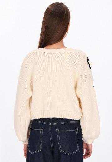 Жаккардовая вязаная кофта