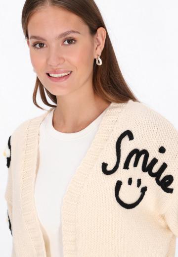 Жаккардовая вязаная кофта