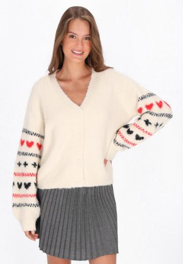 Жаккардовая вязаная кофта