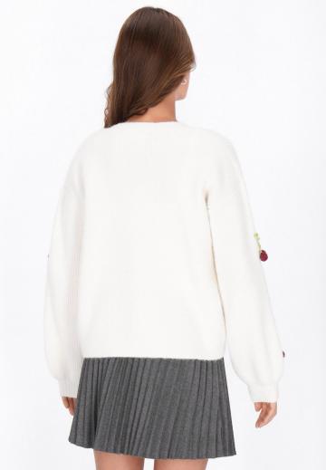 Жаккардовая вязаная кофта