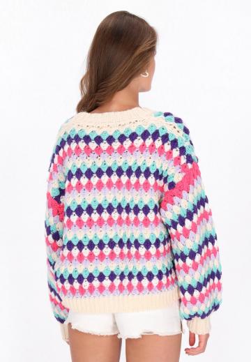 Жаккардовая вязаная кофта