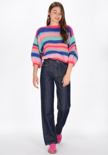 Пуловер с рукавом три четверти