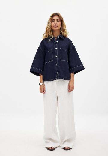 Джинсовая блузка