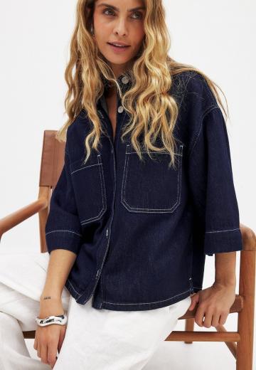 Джинсовая блузка